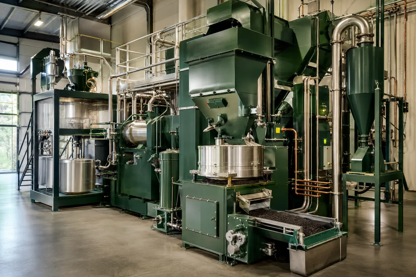 Controlled industrial formulation and production line